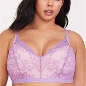 Torrid NWOT Size 0 Lightly Padded Lace Bralette Lavender